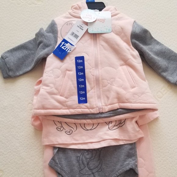 Disney Other - Disney Minnie Mouse 12M Girls 4Pc Outfit NWT